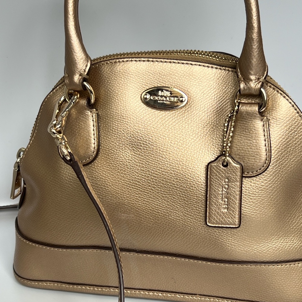 Coach Metallic Gold Satchel - Picture 6 of 10